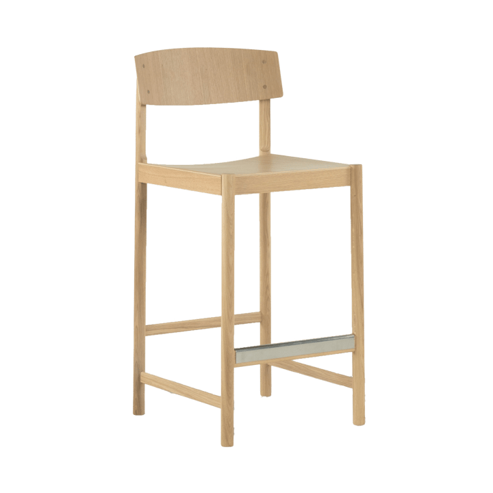 로드 바스툴 65 cm, White pigmented matte lacquered oak Mavis