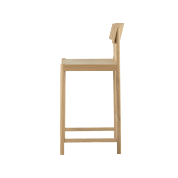 로드 바스툴 65 cm - White pigmented matte lacquered oak - Mavis