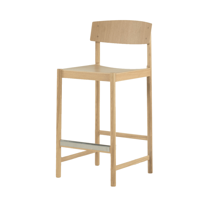로드 바스툴 65 cm - White pigmented matte lacquered oak - Mavis