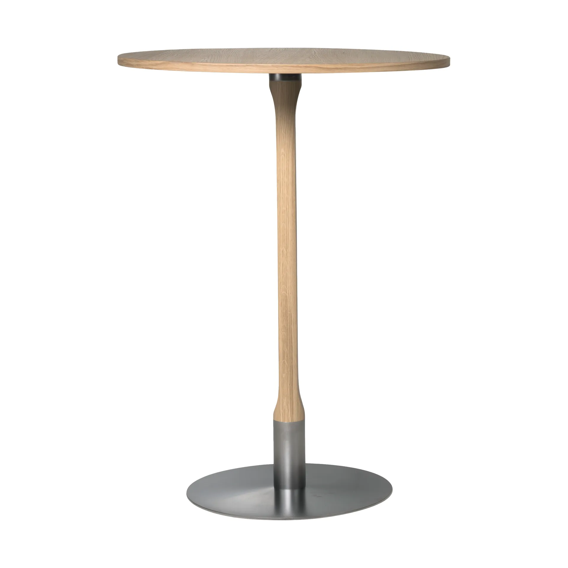 로드 바 테이블 Ø70 cm, White pigmented matte lacquered oak Mavis