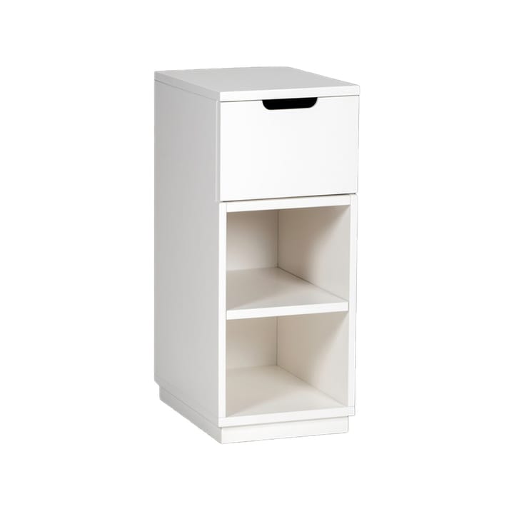 아오코 협탁 72 cm 1서랍, White lacquer Mavis