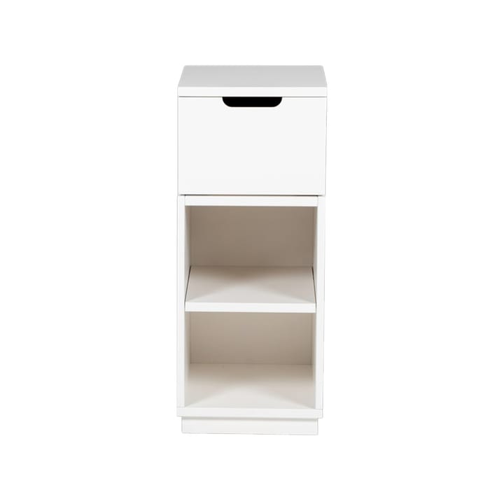 아오코 협탁 72 cm 1서랍 - White lacquer - Mavis