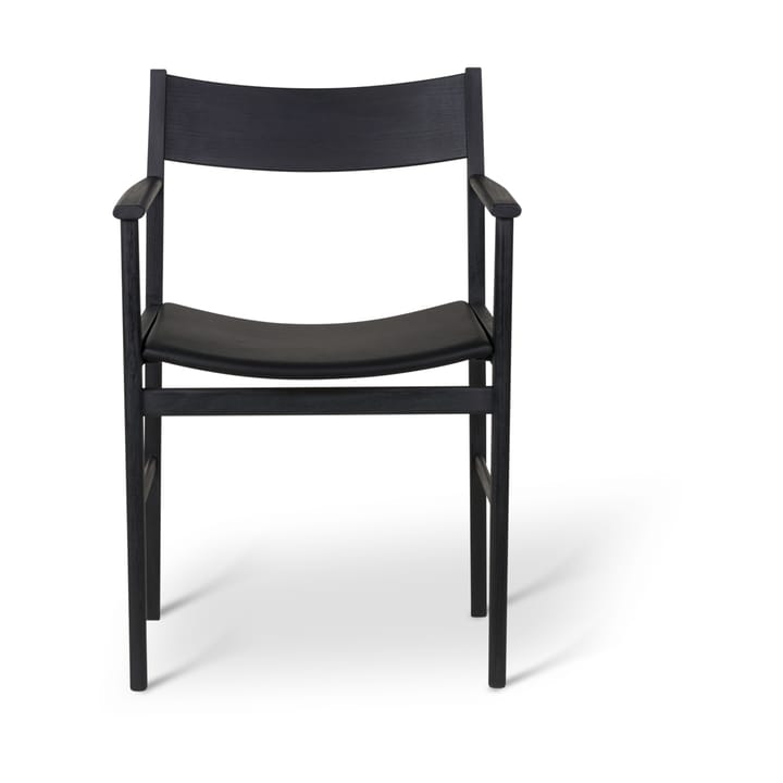 시자 암체어, Black stained ash - leather seat Mavis