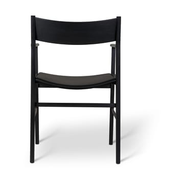시자 암체어 - Black stained ash - leather seat - Mavis