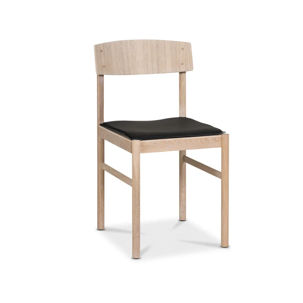 레드 체어 시트, leather black Mavis