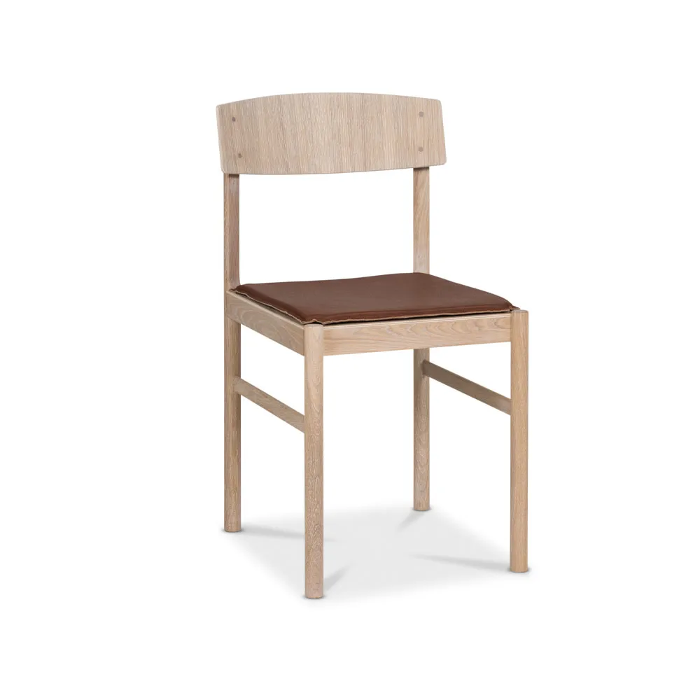 레드 체어 시트, leather cognac Mavis