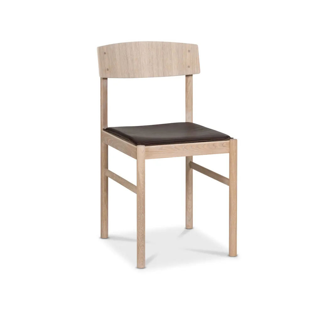 레드 체어 시트, leather mocca Mavis