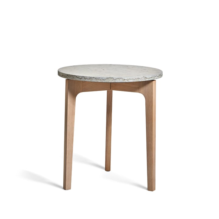 헬비켄 사이드 테이블 - limestone, white-pigmented oak veneer - Mavis