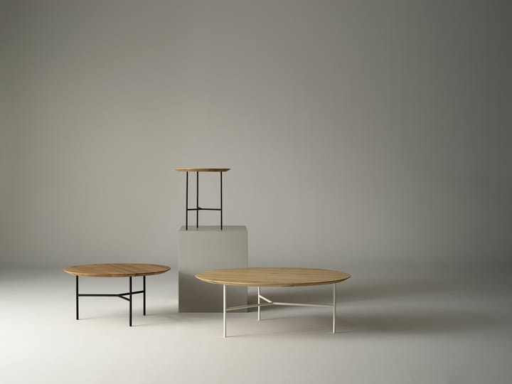 트리베카 사이드 테이블, oak oil rustic, satin-chromed legs, ø47 cm Mavis
