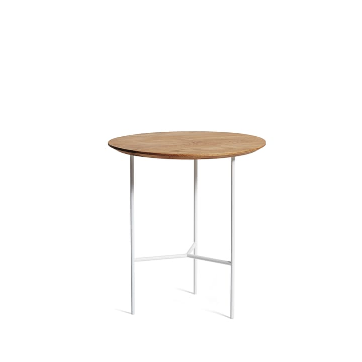 트리베카 사이드 테이블 - oak oil rustic, white legs, ø47 cm - Mavis