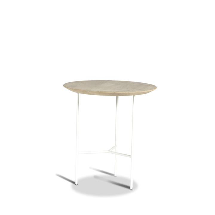 트리베카 사이드 테이블 - oak soap-treated rustic, white legs, ø47 cm - Mavis