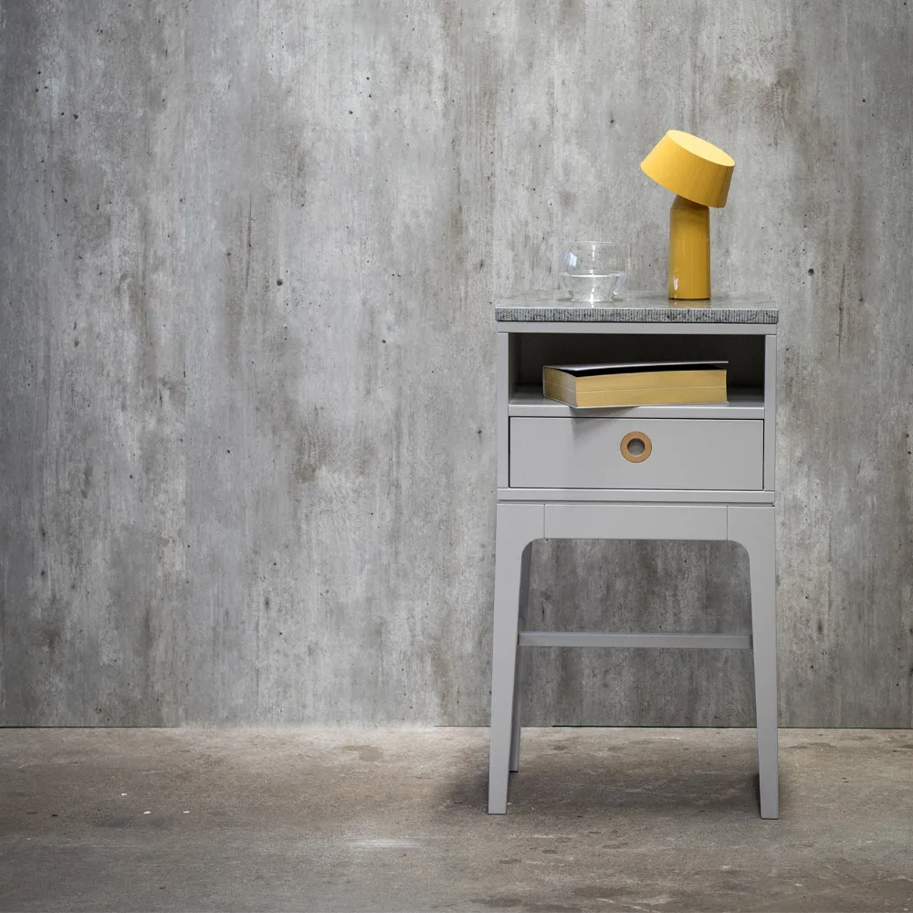 헬비켄 하이 레그 협탁, oak white pigmented Mavis