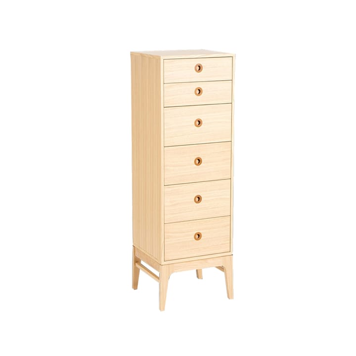 헬비켄 슬림 서랍장 - oak whitepigment, 6 drawers - Mavis