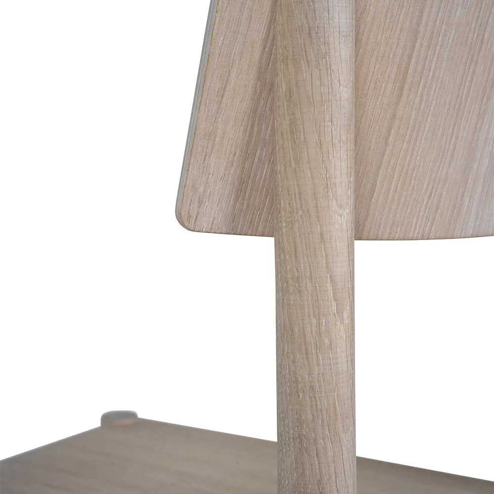 레드 체어, White waxed oak Mavis