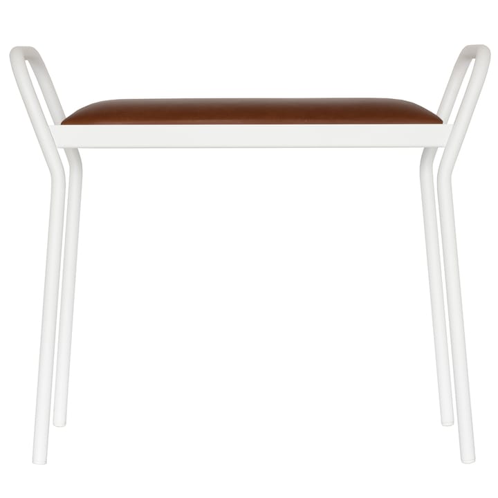 애니원 Anyone 스툴, White with vintage cognac leather Maze | ��메이즈