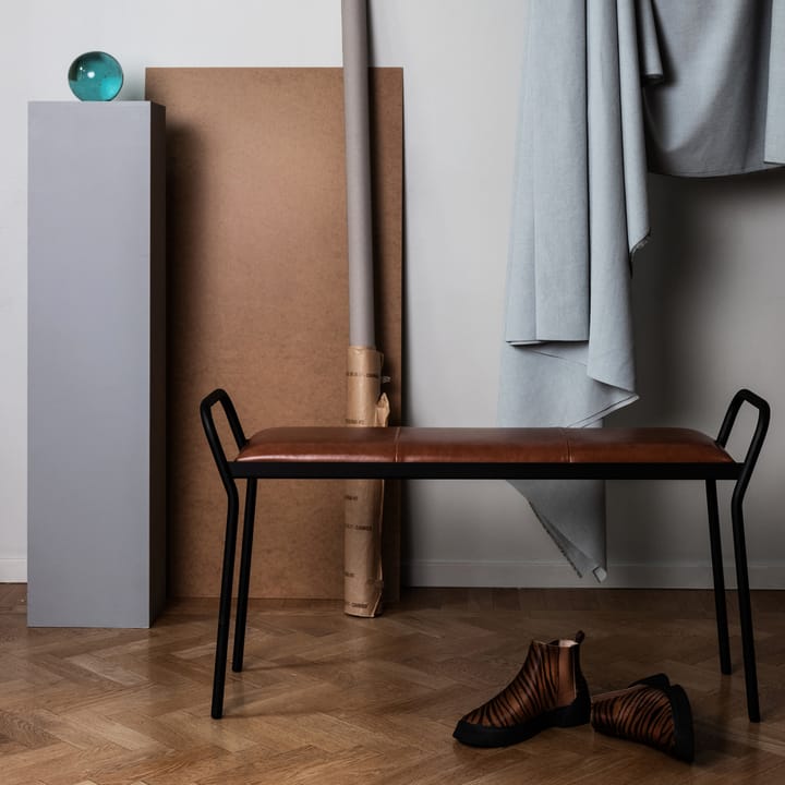 Anytwo 스툴, Black-vintage cognac Maze | 메이즈