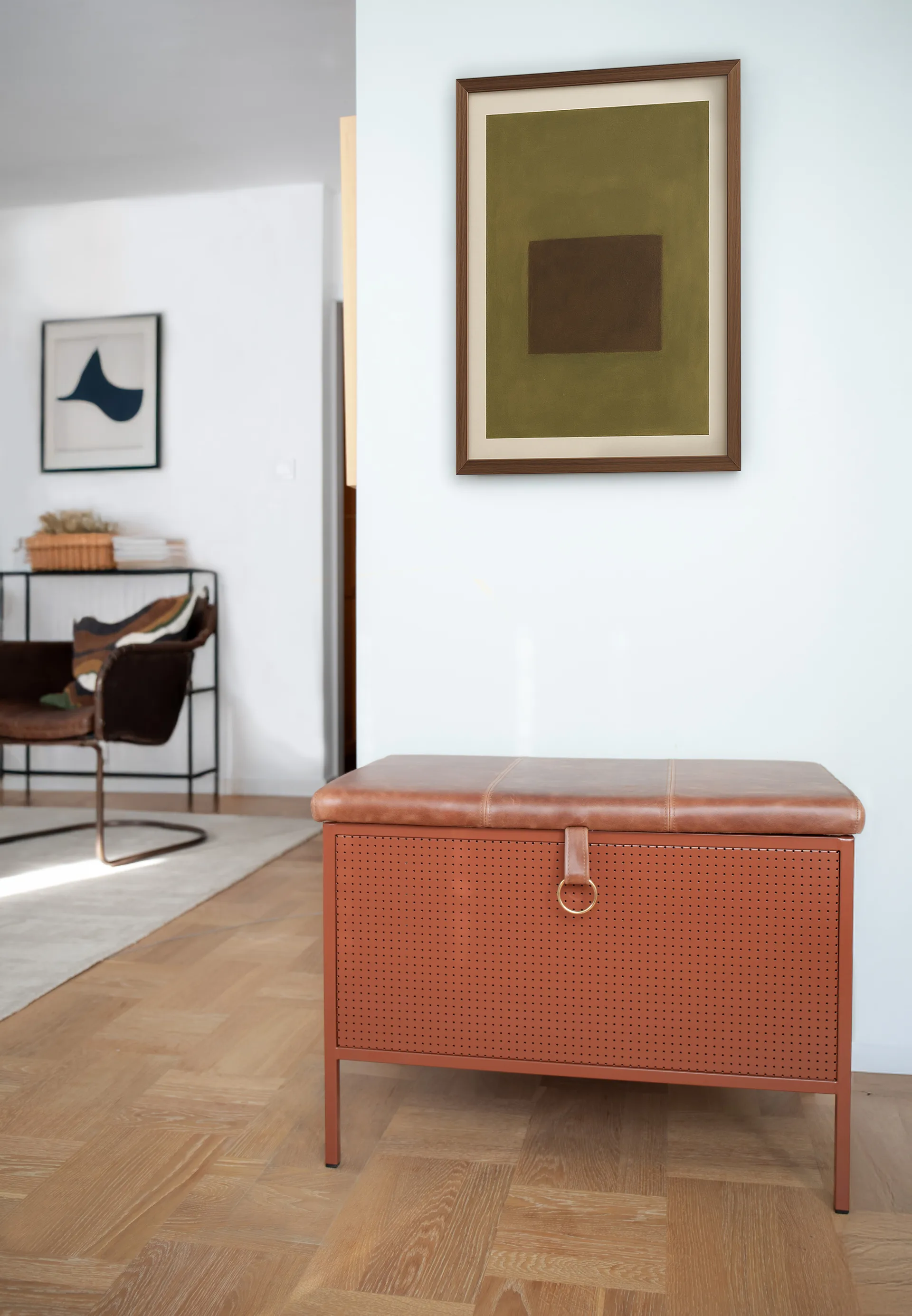 프랭크 수납 벤치, Cinnamon-vintage cognac Maze | 메이즈