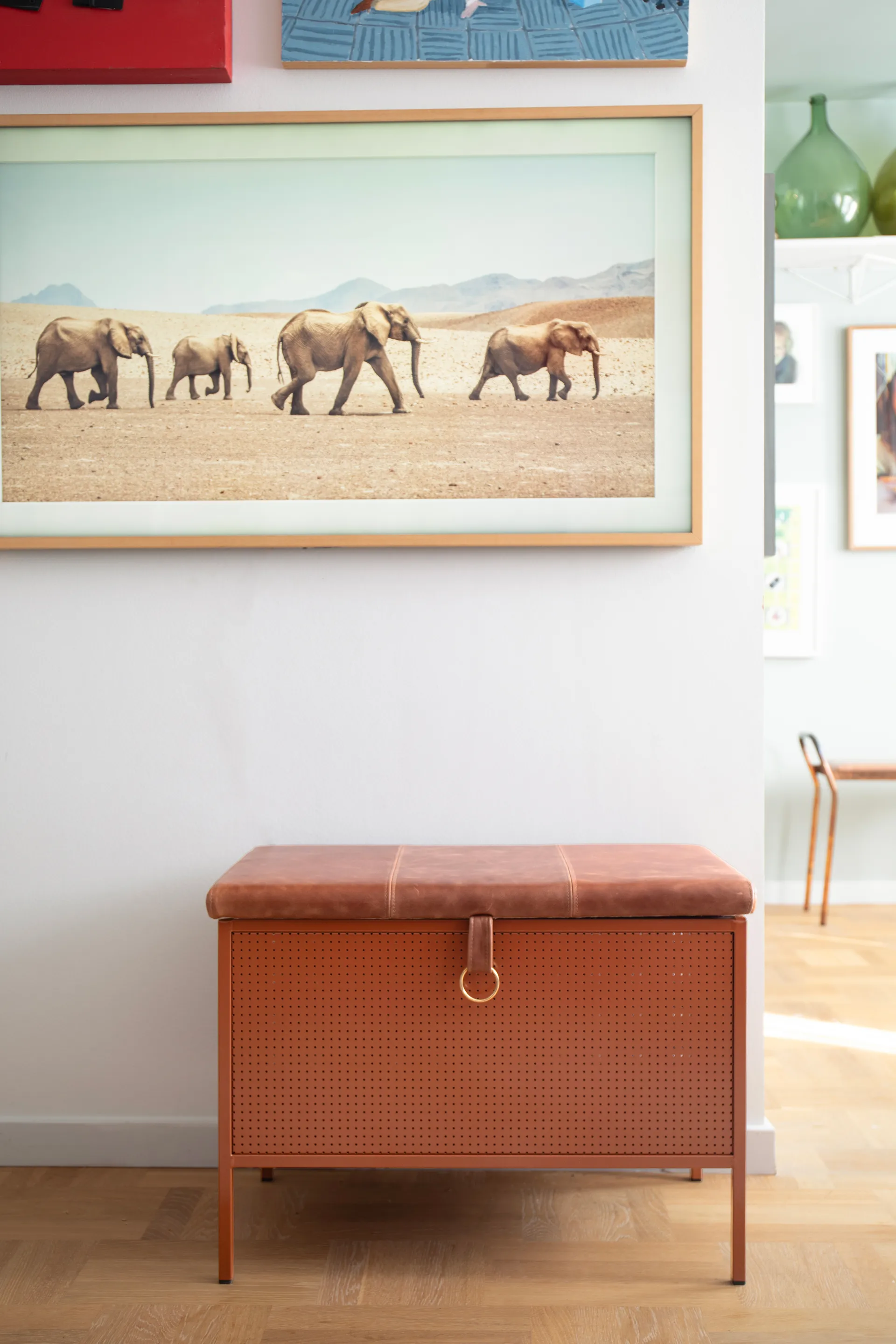 프랭크 수납 벤치, Cinnamon-vintage cognac Maze | 메이즈