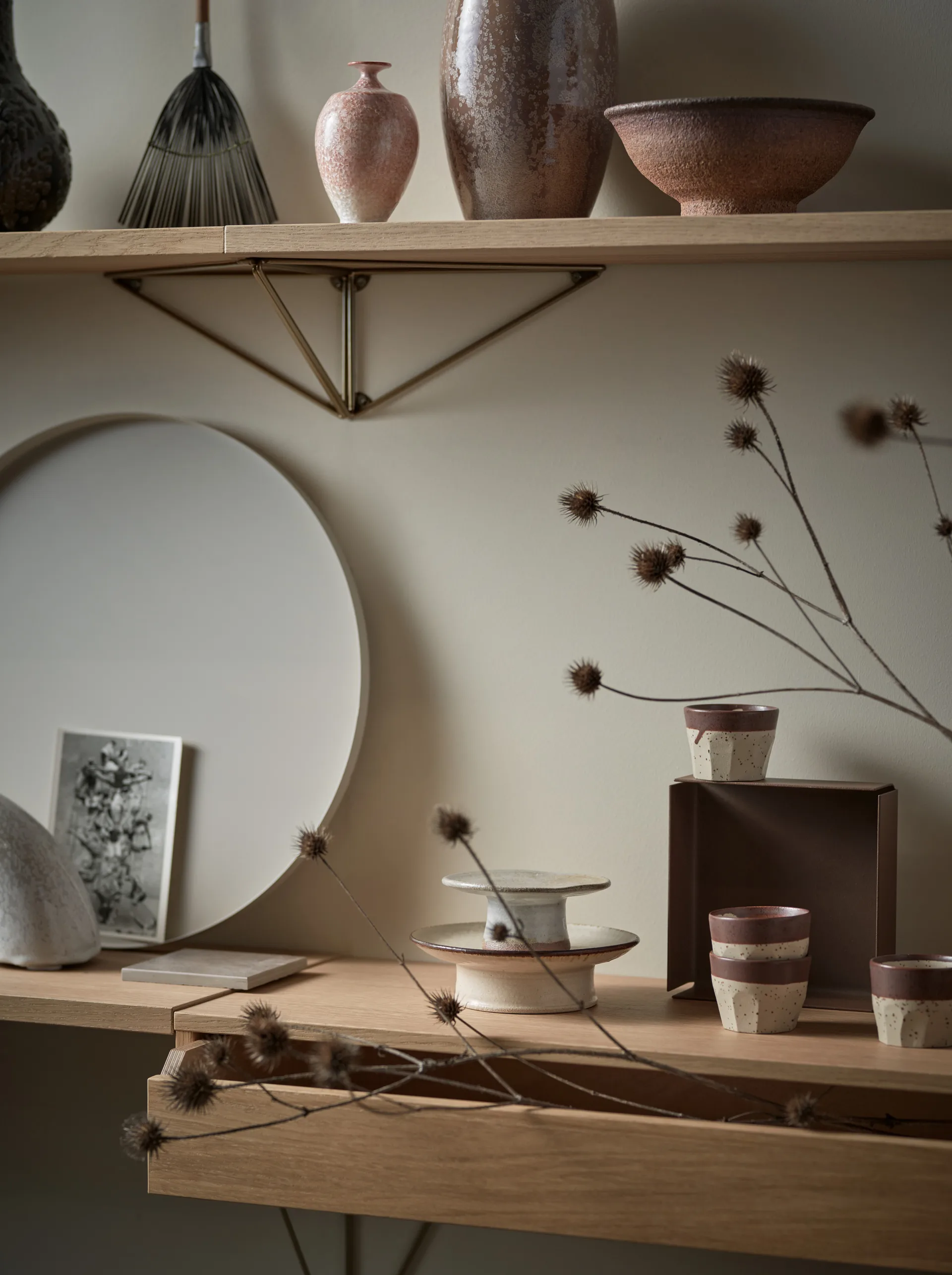 피타고라스 서랍 L, oak Maze | 메이즈