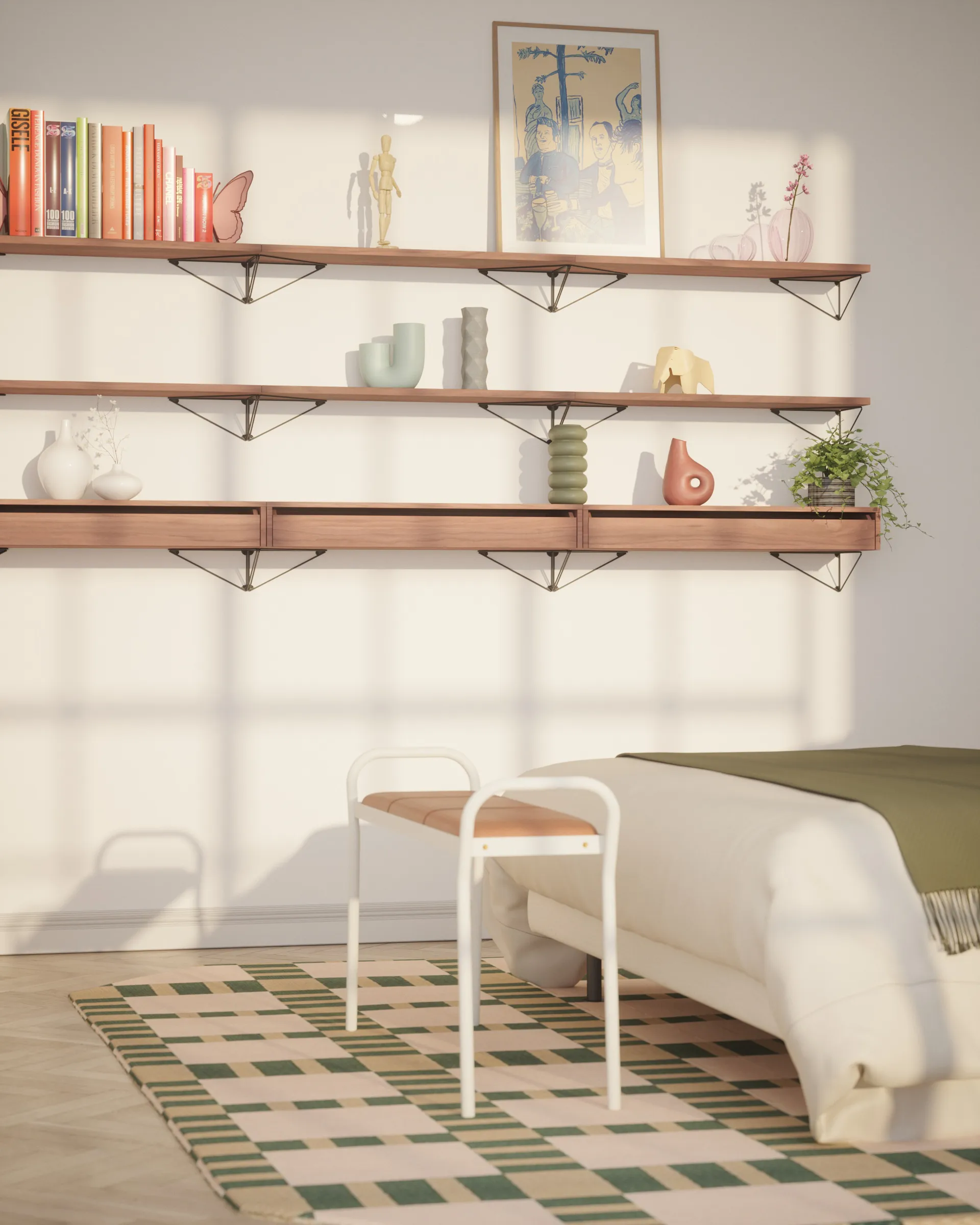 피타고라스 선반 피타고라스 선반, walnut Maze | 메이즈