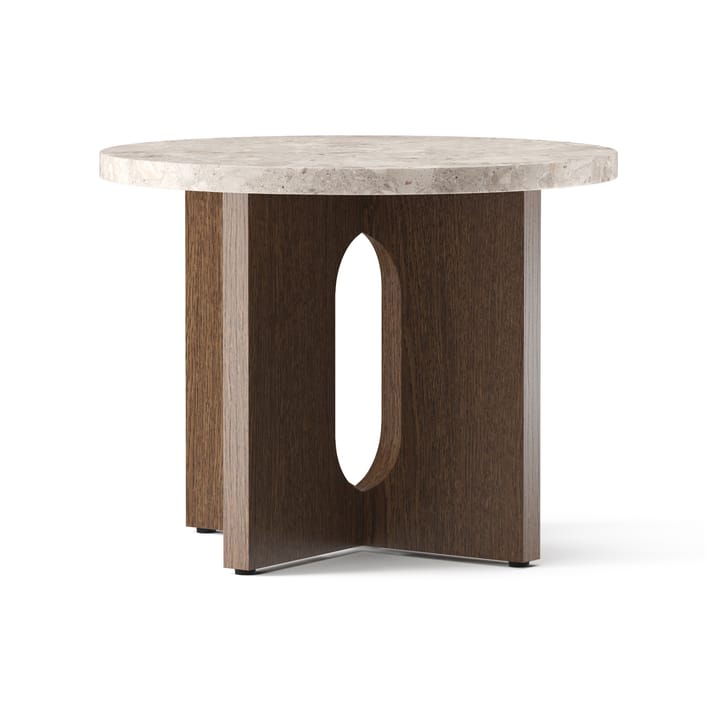 안드로자인 사이드 테이블 Ø50 cm 다크스테인드 오크  - Kunis Breccia table top - MENU | 메누