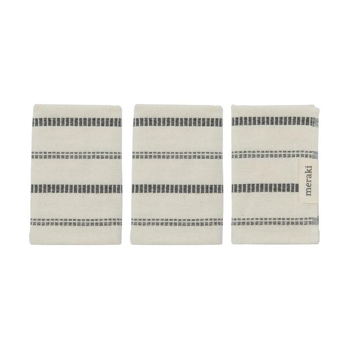트루 워시클로스 3개 세트 - Off-White-black - Meraki | 메라키