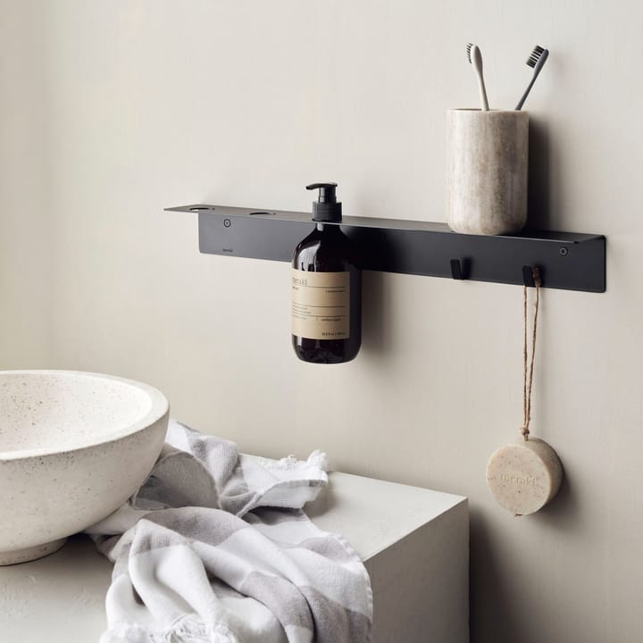 메라키 보틀 행거가 있는 선반과 후크, Brushed black finish Meraki | 메라키