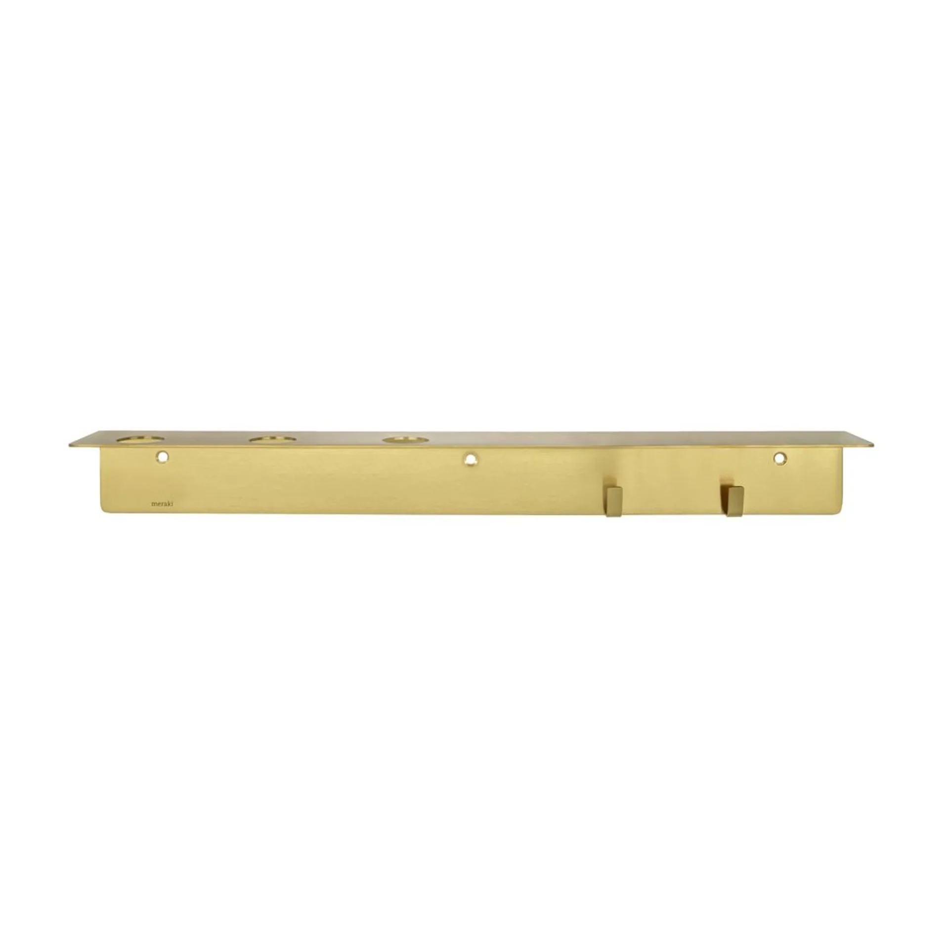 메라키 보틀 행거가 있는 선반과 후크, Brushed brass finish Meraki | 메라키