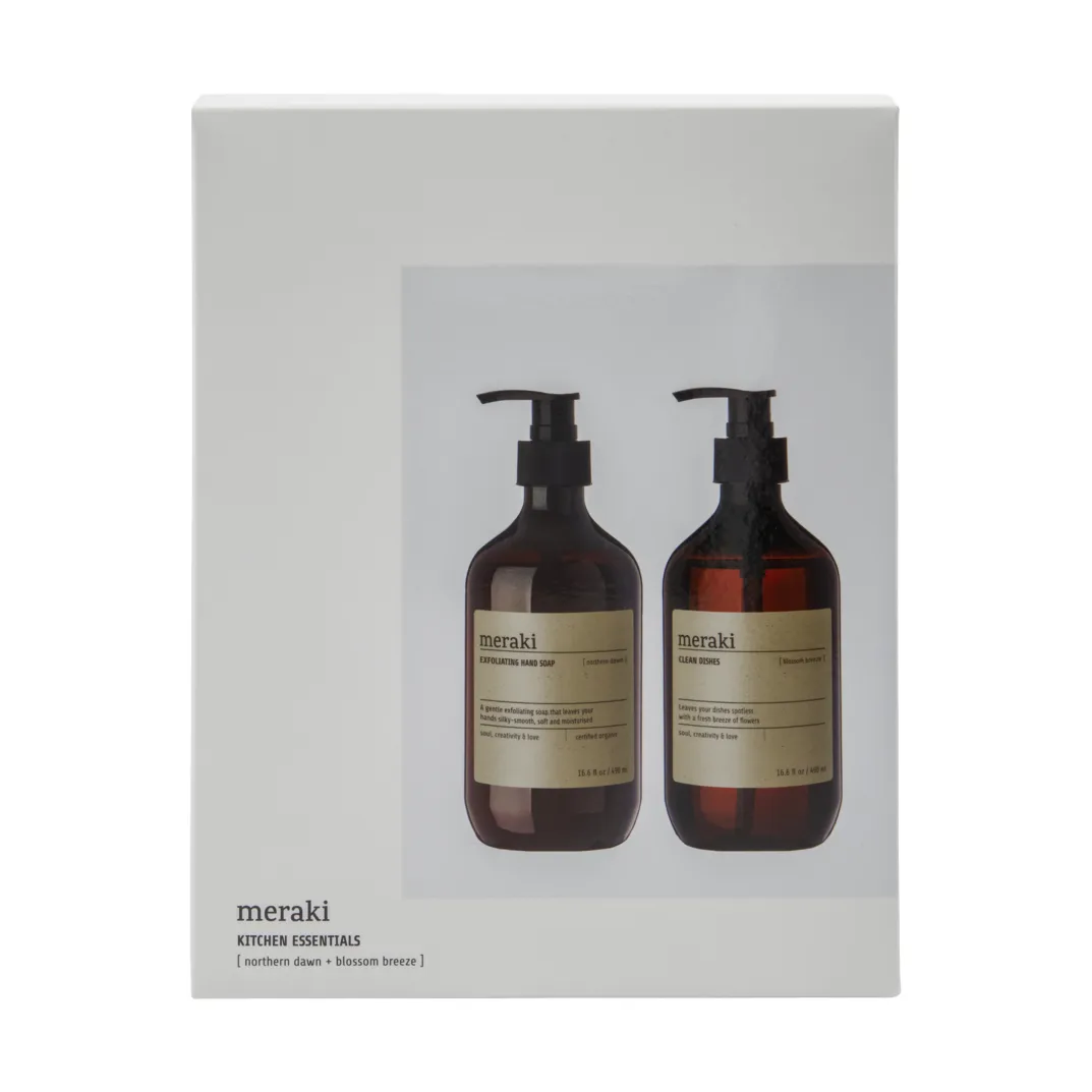 메라키 기프트 세트 핸드 솝 & 디시 솝, Exfoliating Northern star, Blossom breeze Meraki | 메라키