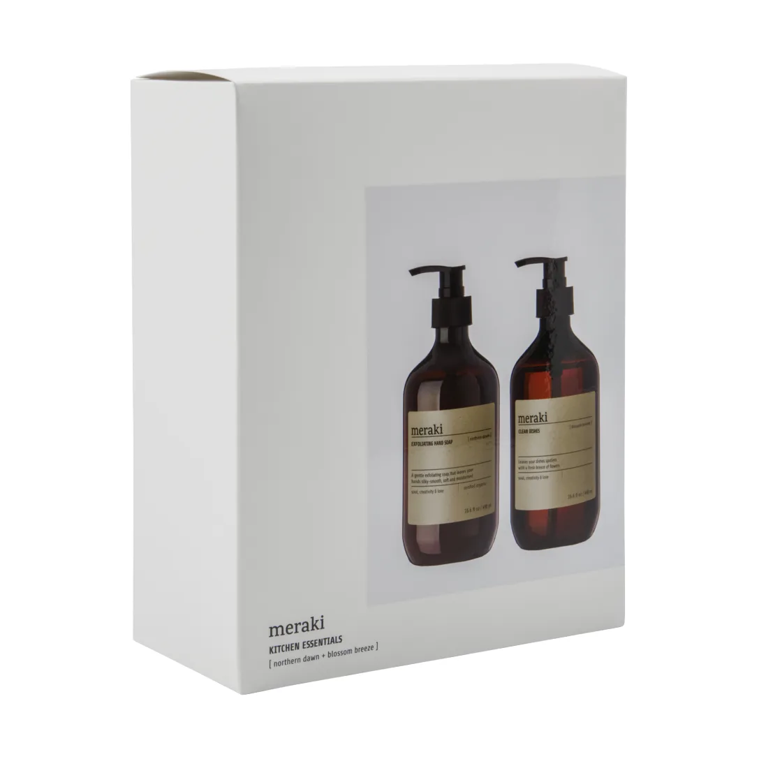 메라키 기프트 세트 핸드 솝 & 디시 솝, Exfoliating Northern star, Blossom breeze Meraki | 메라키