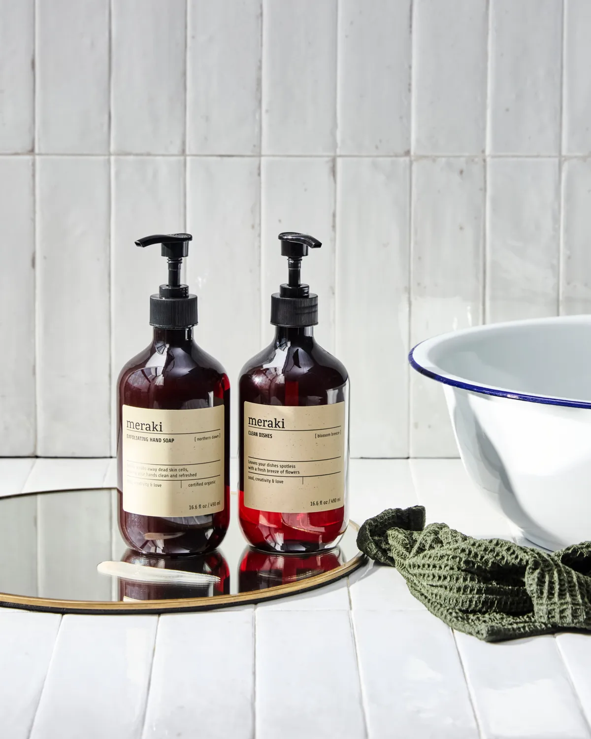 메라키 기프트 세트 핸드 솝 & 디시 솝, Exfoliating Northern star, Blossom breeze Meraki | 메라키