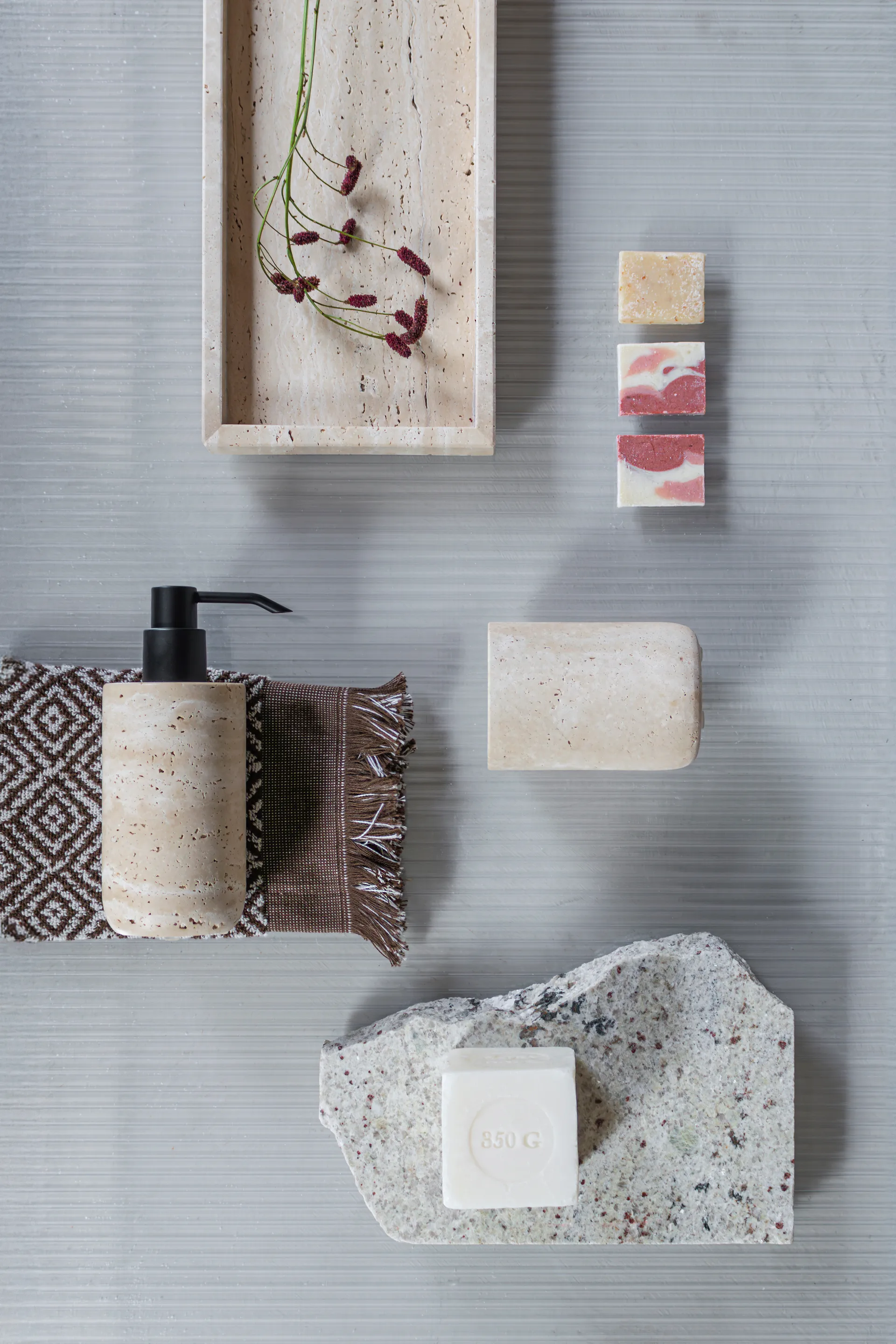 트래버틴 칫솔 홀더 10 cm, Linen Mette Ditmer | 매트 딧메르