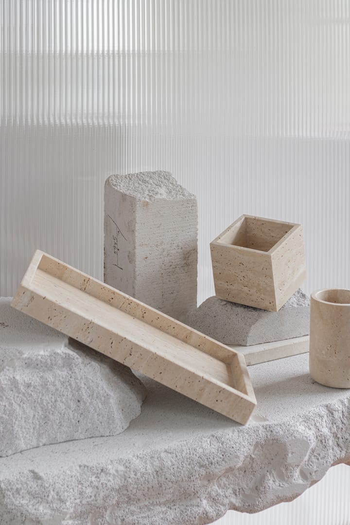 트래버틴 큐브 10x10 cm, Linen Mette Ditmer | 매트 딧메르