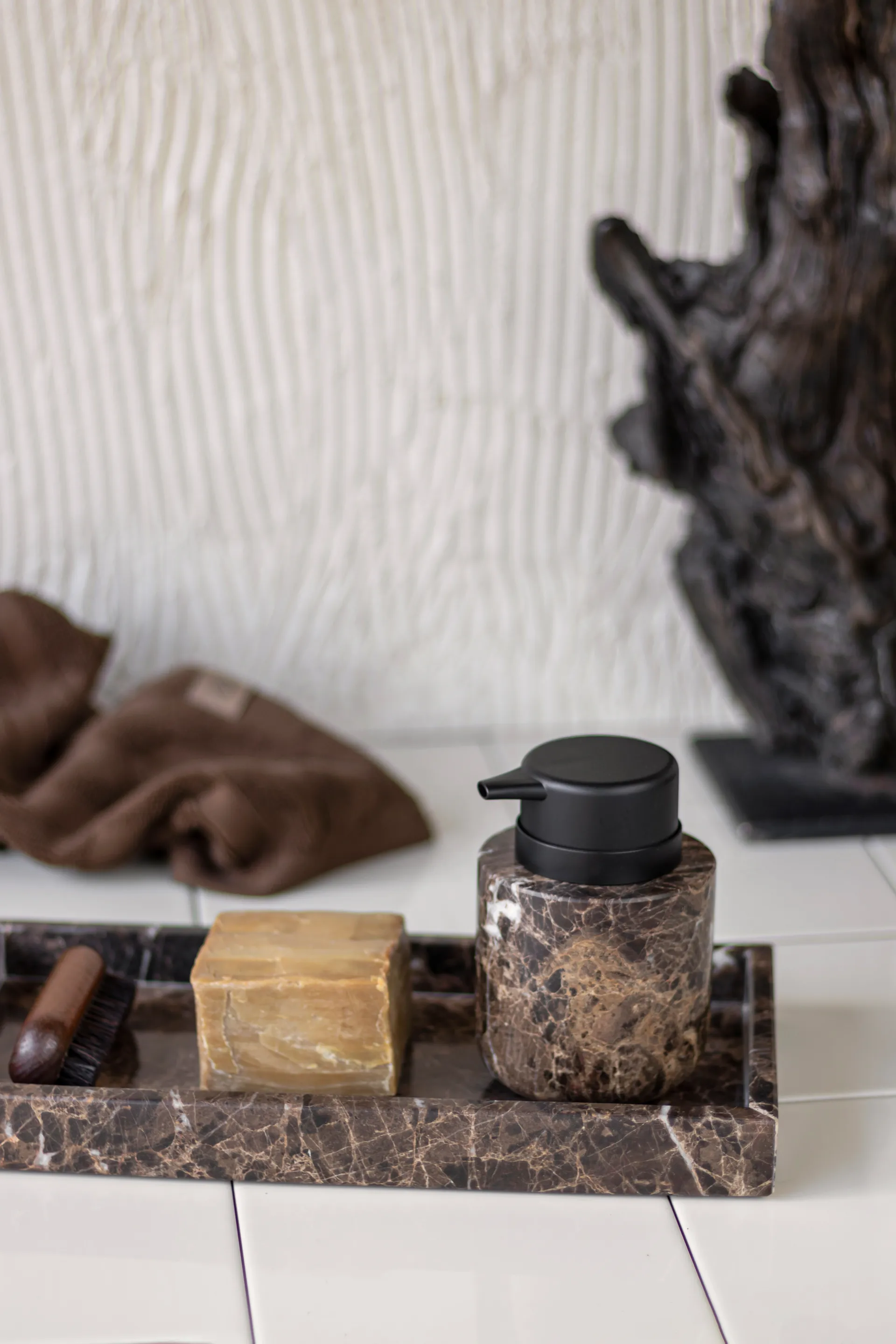마블 비누 디스펜서 12.5 cm, Brown Mette Ditmer | 매트 딧메르