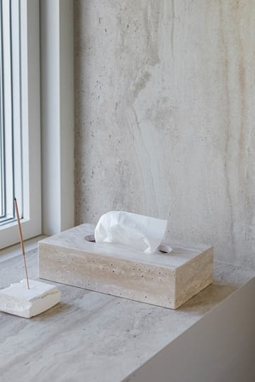 트라버틴 티슈 박스 14x25.5 cm - Linen - Mette Ditmer | 매트 딧메르