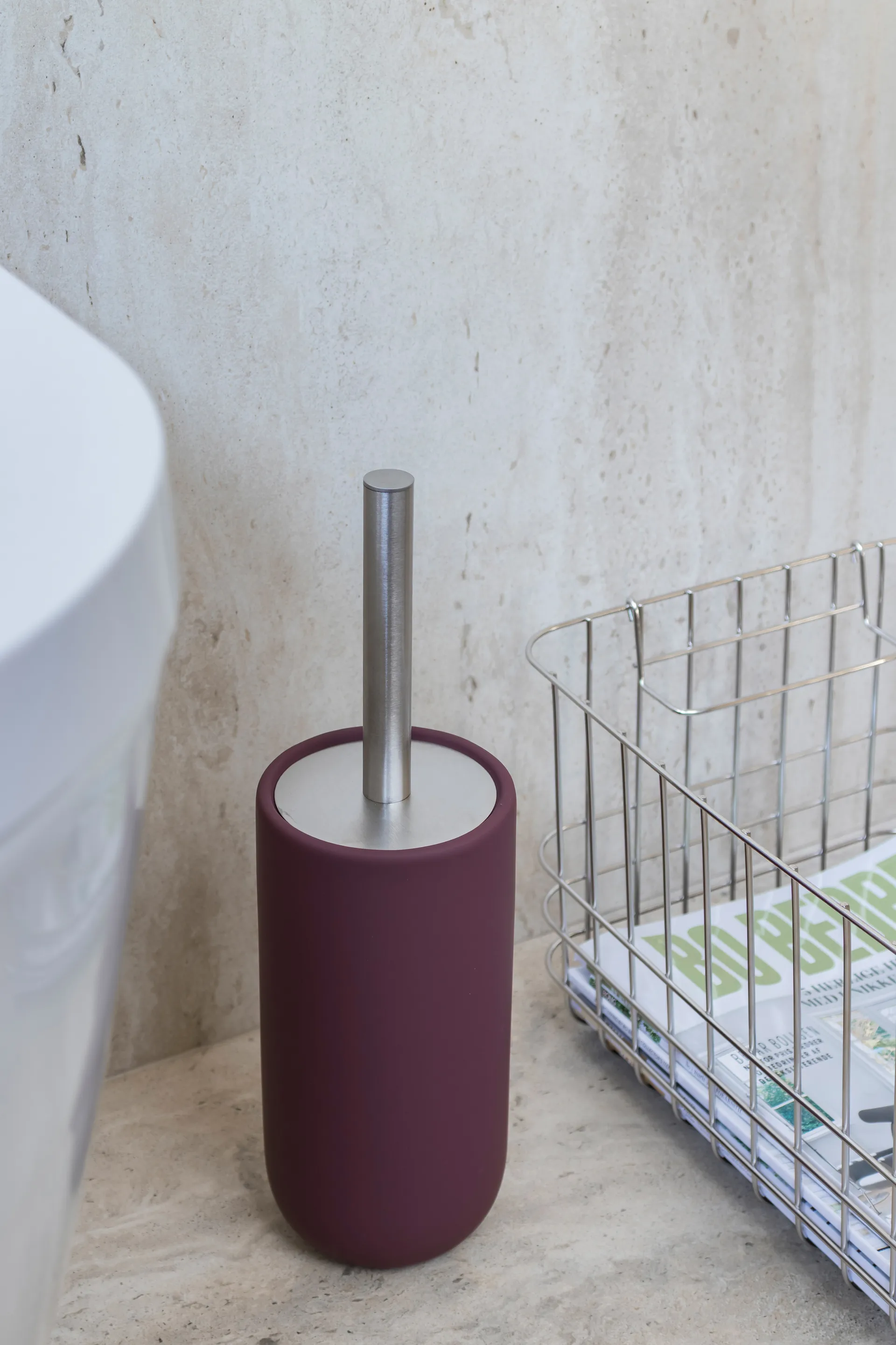 로터스 플레이 화장실 브러시 - 헤드 2개 포함, Wine Mette Ditmer | 매트 딧메르