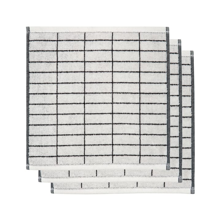 타일 스톤 타올 31x31 cm 3개 세트 - Black-off white - Mette Ditmer | 메트 딧메르