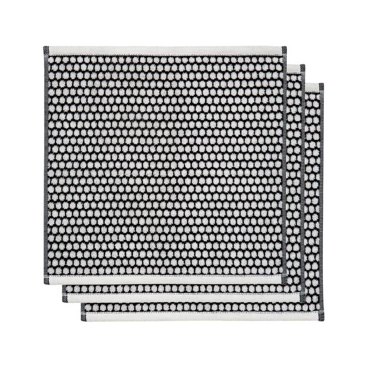 그리드 타올 31x31 cm 3개 세트 - Black-off white - Mette Ditmer | 매트 딧메르
