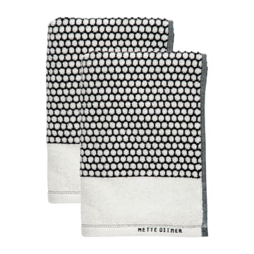 그리드 게스트 타월 38x60 cm 2개 세트 - Black-off white - Mette Ditmer | 매트 딧메르