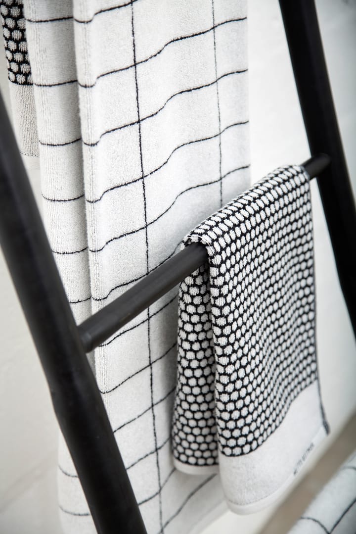 그리드 게스트 타월 38x60 cm 2개 세트, Black-off white Mette Ditmer | 매트 딧메르