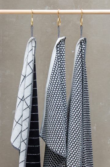 그리드 게스트 타월 38x60 cm 2개 세트 - Black-off white - Mette Ditmer | 매트 딧메르