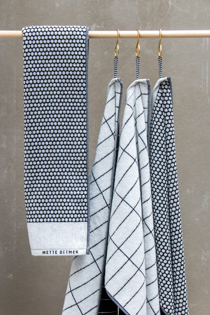 타일 스톤 게스트 타올 38x60 cm 2개 세트 - Black-Off-white - Mette Ditmer | 매트 딧메르