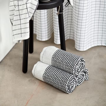 그리드 타올 50x100 cm - black-off white - Mette Ditmer | 매트 딧메르