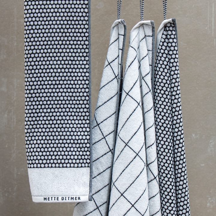 그리드 타올 50x100 cm, black-off white Mette Ditmer | 매트 딧메르