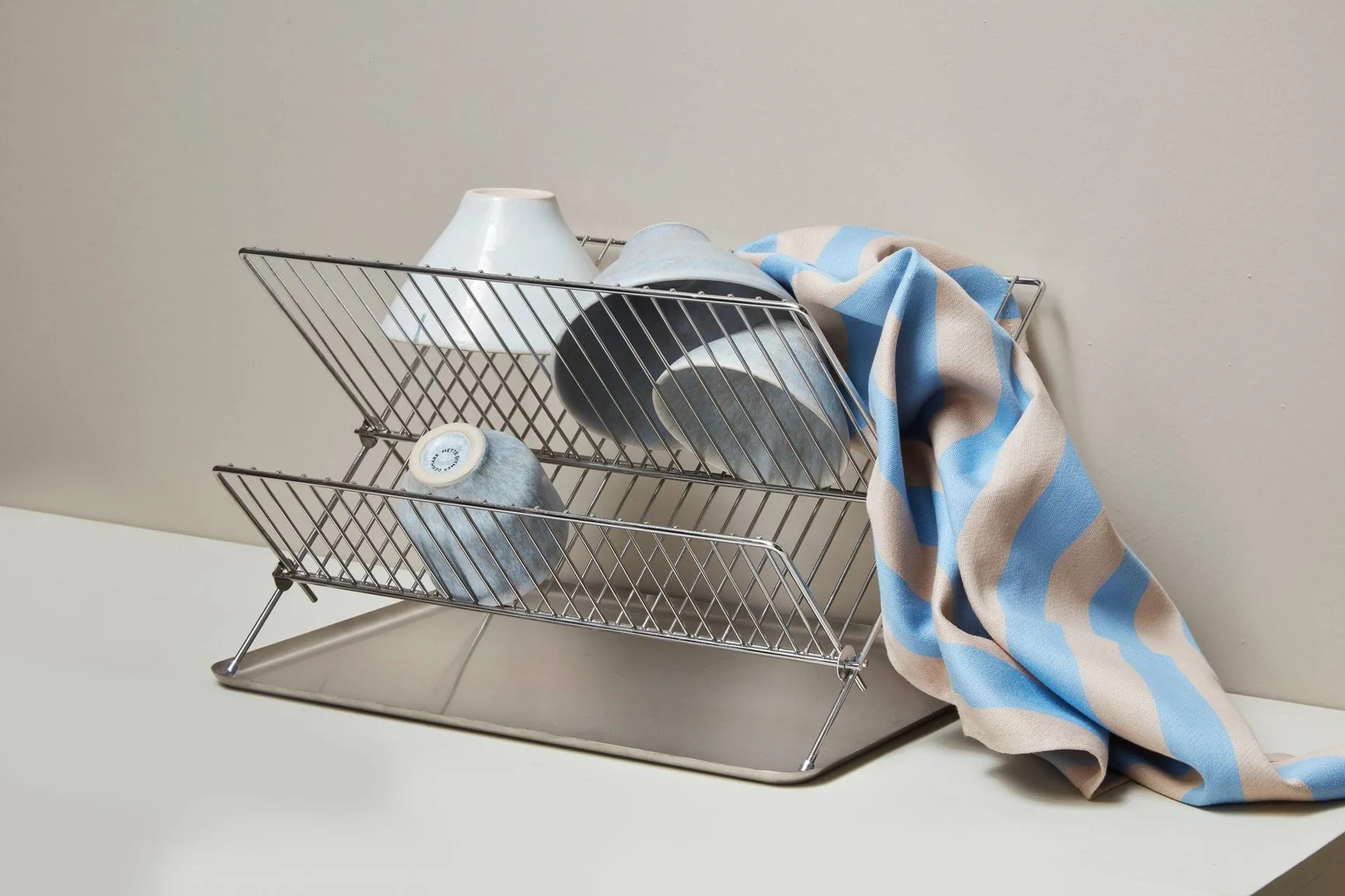 스트라이프 키친타월 50x70 cm 2팩, Blue-Beige (blue-beige), 50x70 cm Mette Ditmer | 매트 딧메르