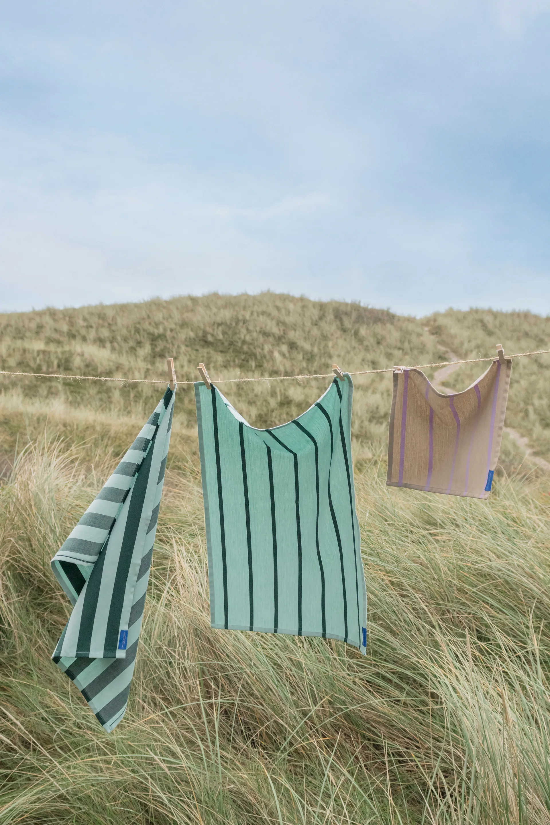 스트라이프 키친타월 50x70 cm 2팩, Mint Mette Ditmer | 매트 딧메르