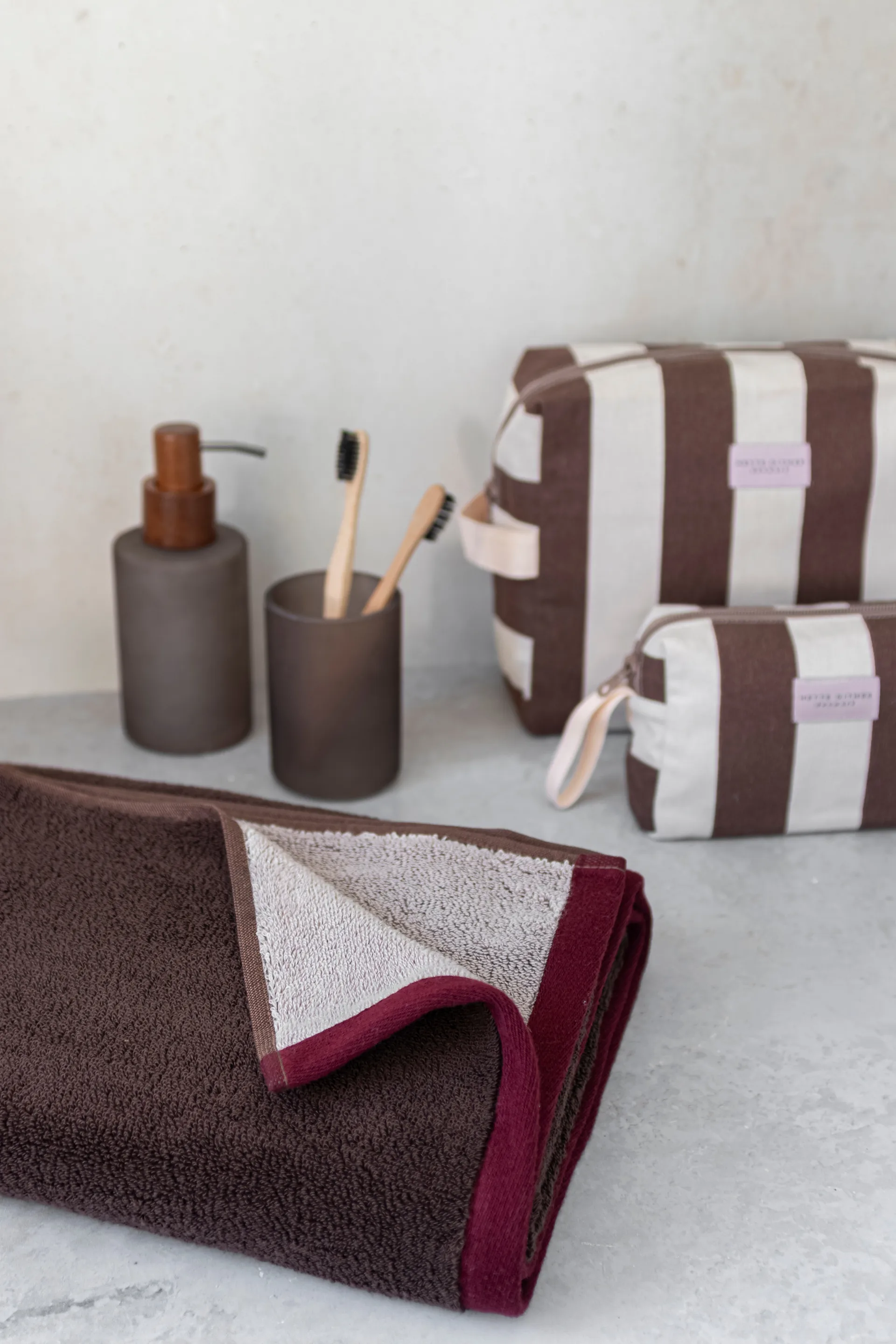 소프트 배스 타월 70x133 cm, Brown-sand Mette Ditmer | 매트 딧메르