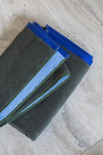 소프트 배스 타월 70x133 cm - Dark olive-light blue - Mette Ditmer | 매트 딧메르