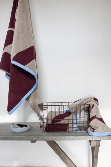 노바 아르떼 바스 타월 70x133 cm - Wine-sand - Mette Ditmer | 매트 딧메르
