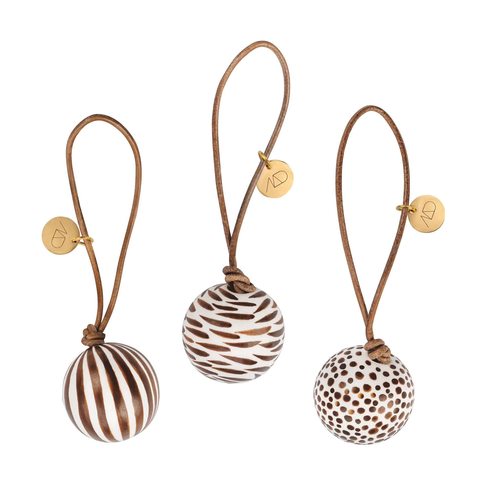 Globe 크리스마스 바우블 3 pieces, Walnut Mette Ditmer | 매트 딧메르